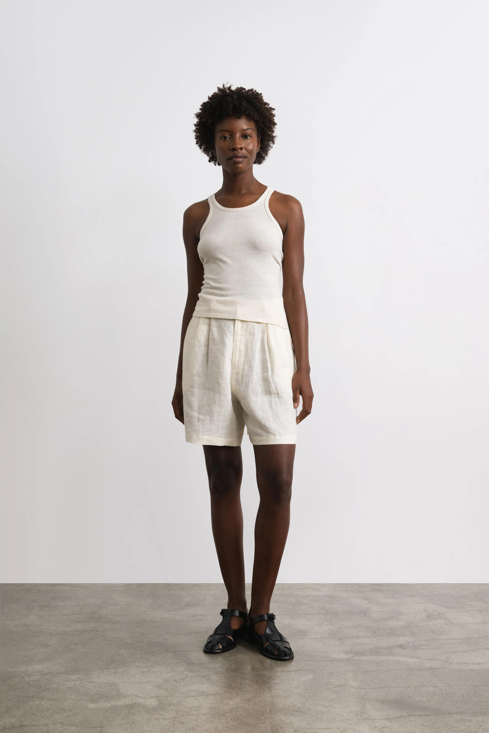 Pfeiffer Short, Laundered Linen, Natural