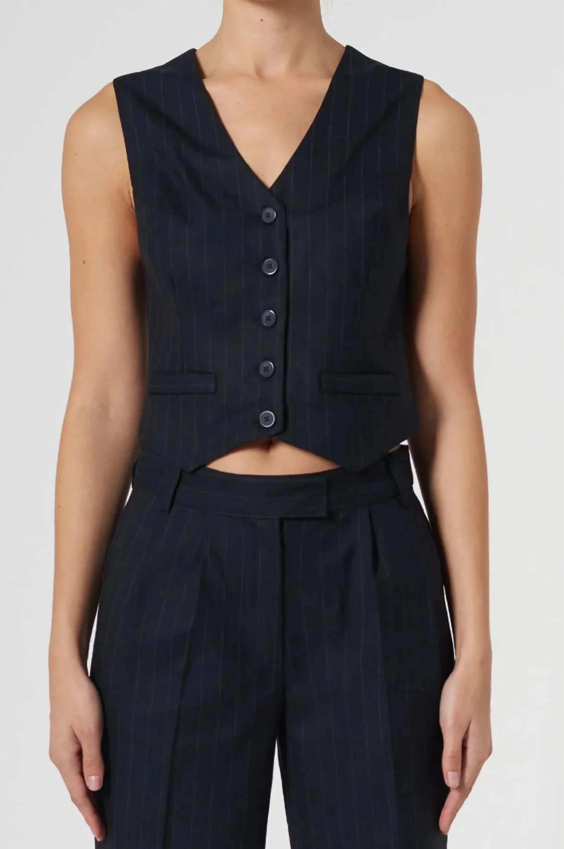 PINSTRIPE VEST (Navy)