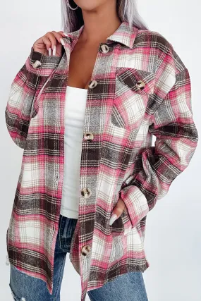 Plaid Flap Pocket Shacket