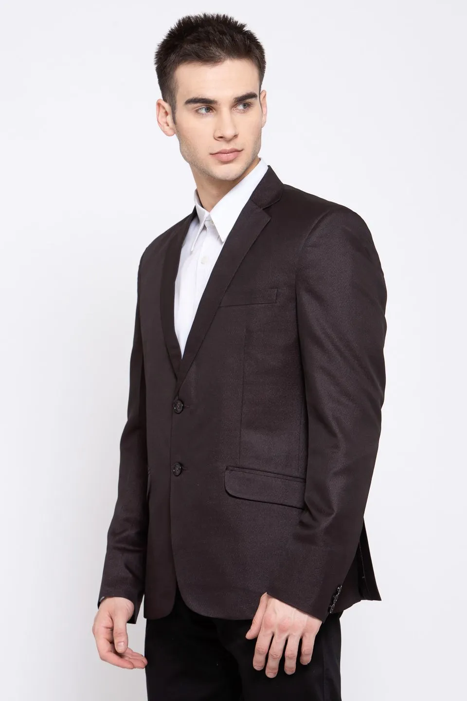 Poly Blend Coffee Blazer