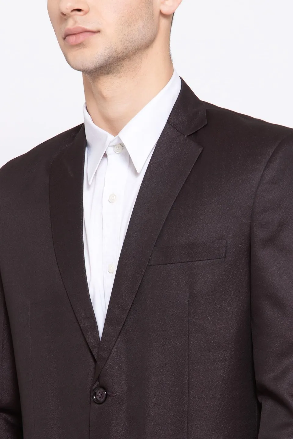 Poly Blend Coffee Blazer