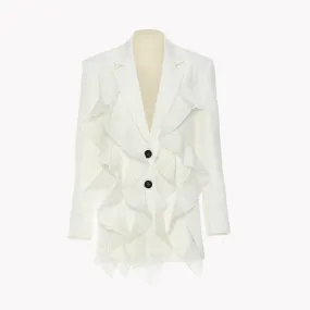 Pre Order:  Ruffled Mesh Loose Fit Blazer