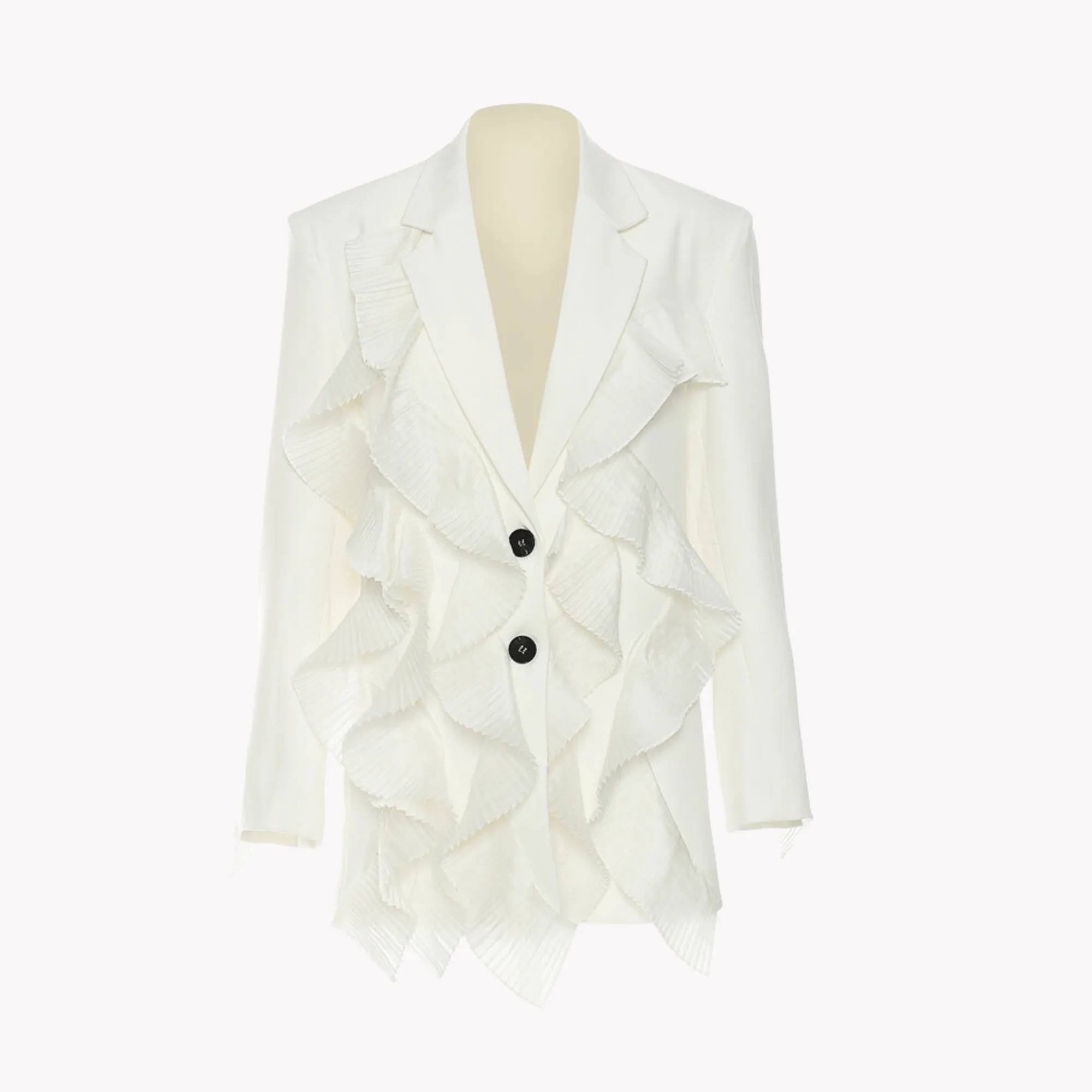 Pre Order:  Ruffled Mesh Loose Fit Blazer