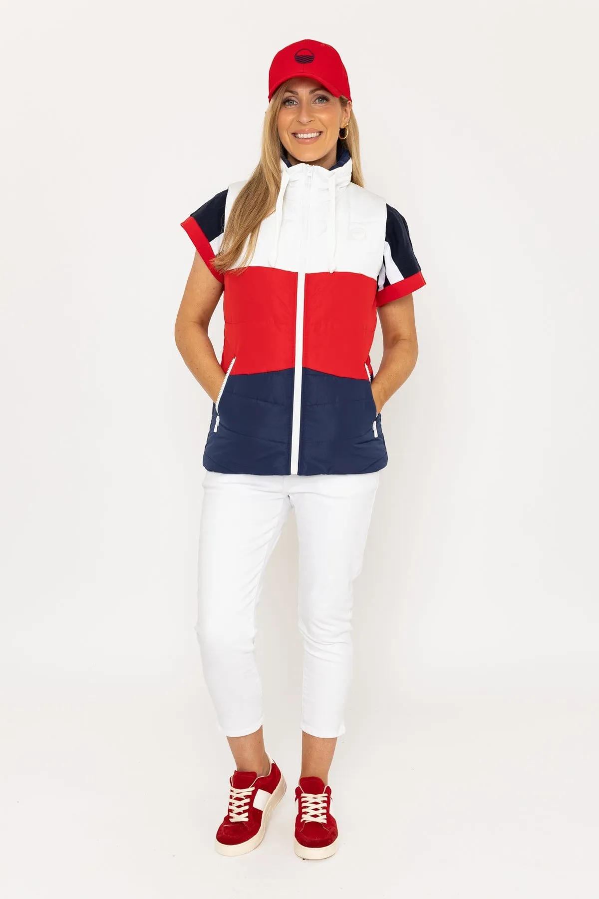 Quilted Colour Block Gilet