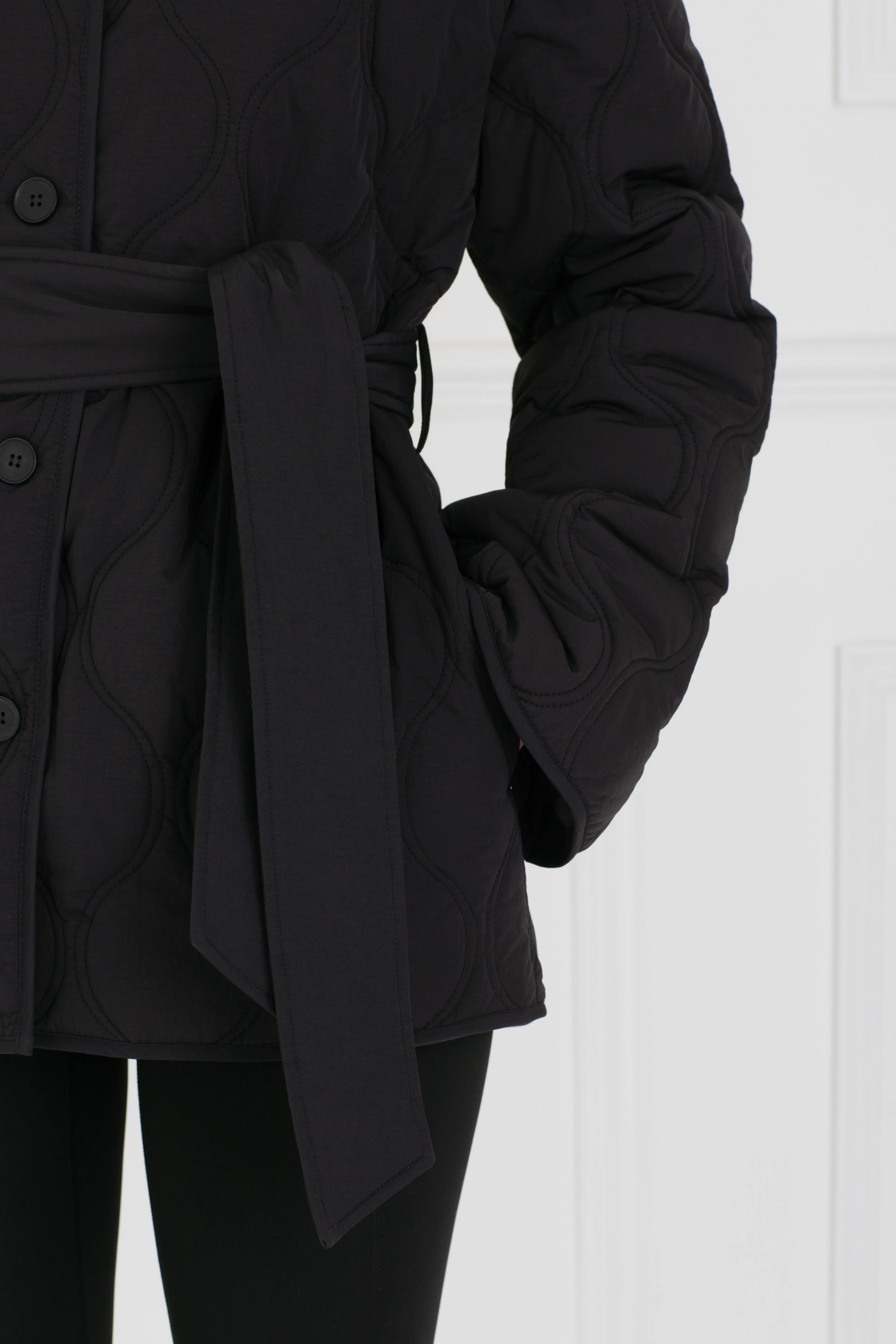 "The Nicola" - Quilted Gilet Jacket (Black)