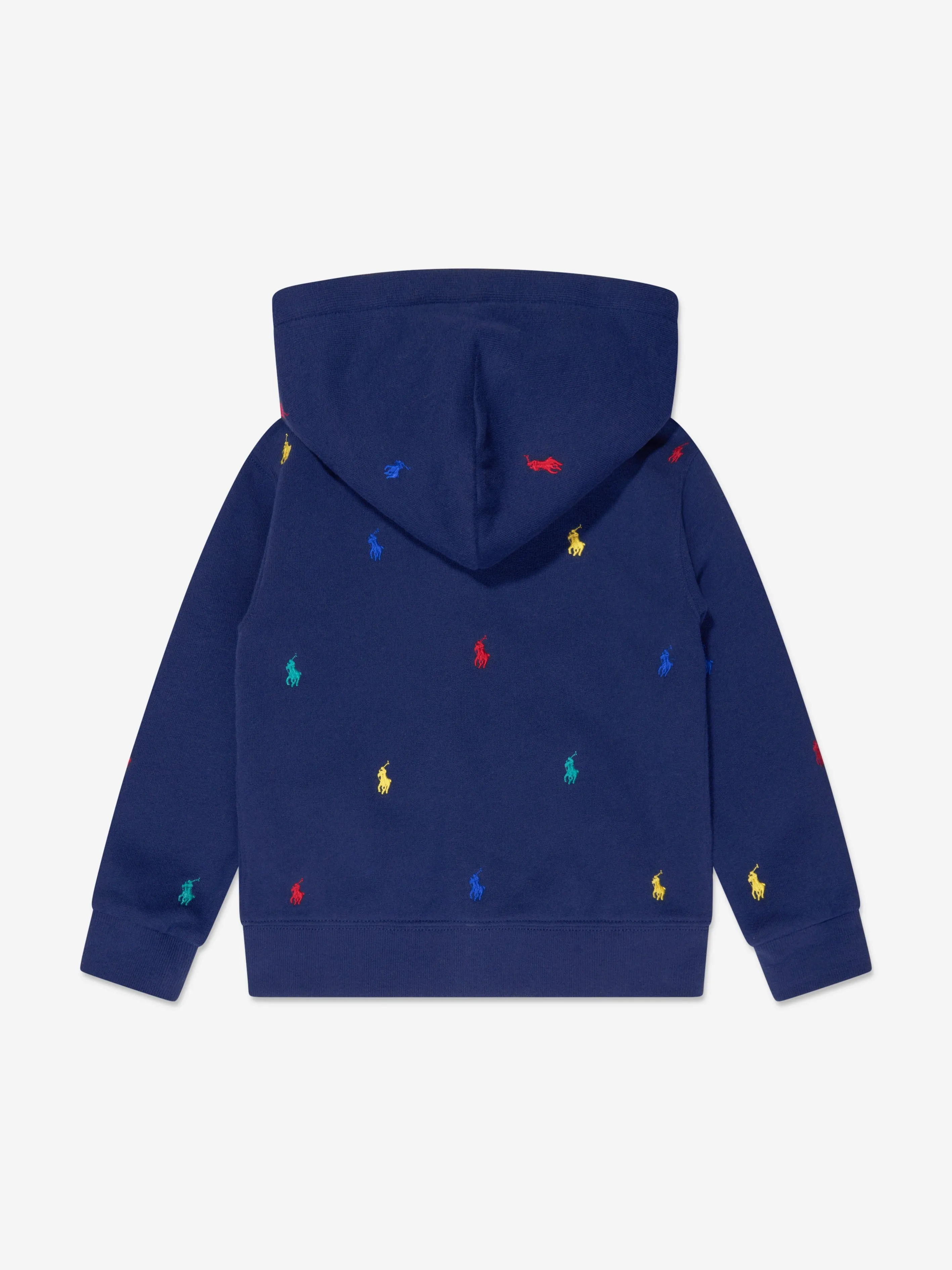 Ralph Lauren Boys Multi Logo Zip Up Top in Navy