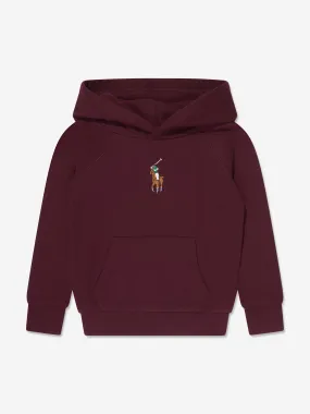 Ralph Lauren Girls Logo Hoodie in Red