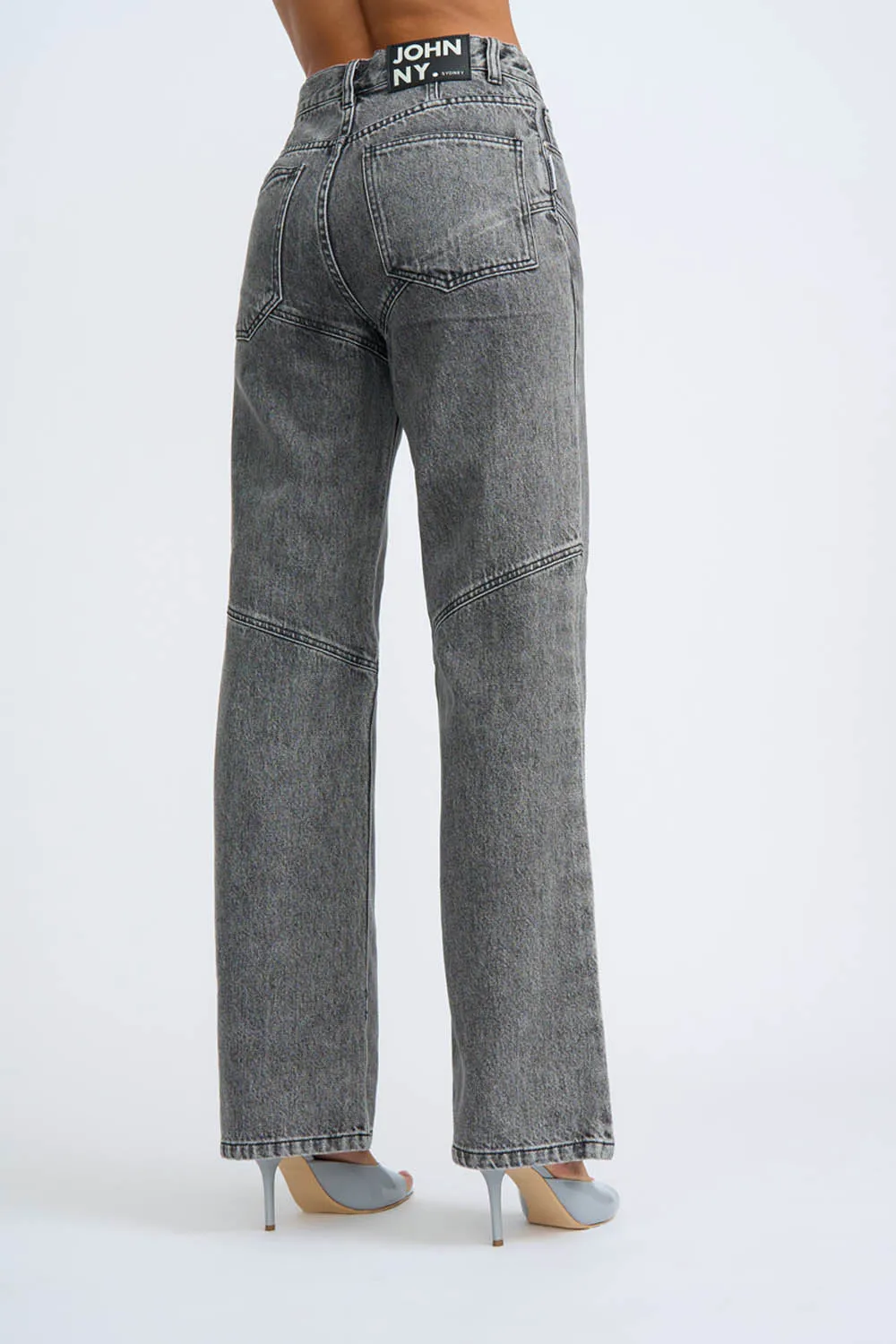 Rebel Cut Johnny Jean | Final Sale - Grey Stone Wash