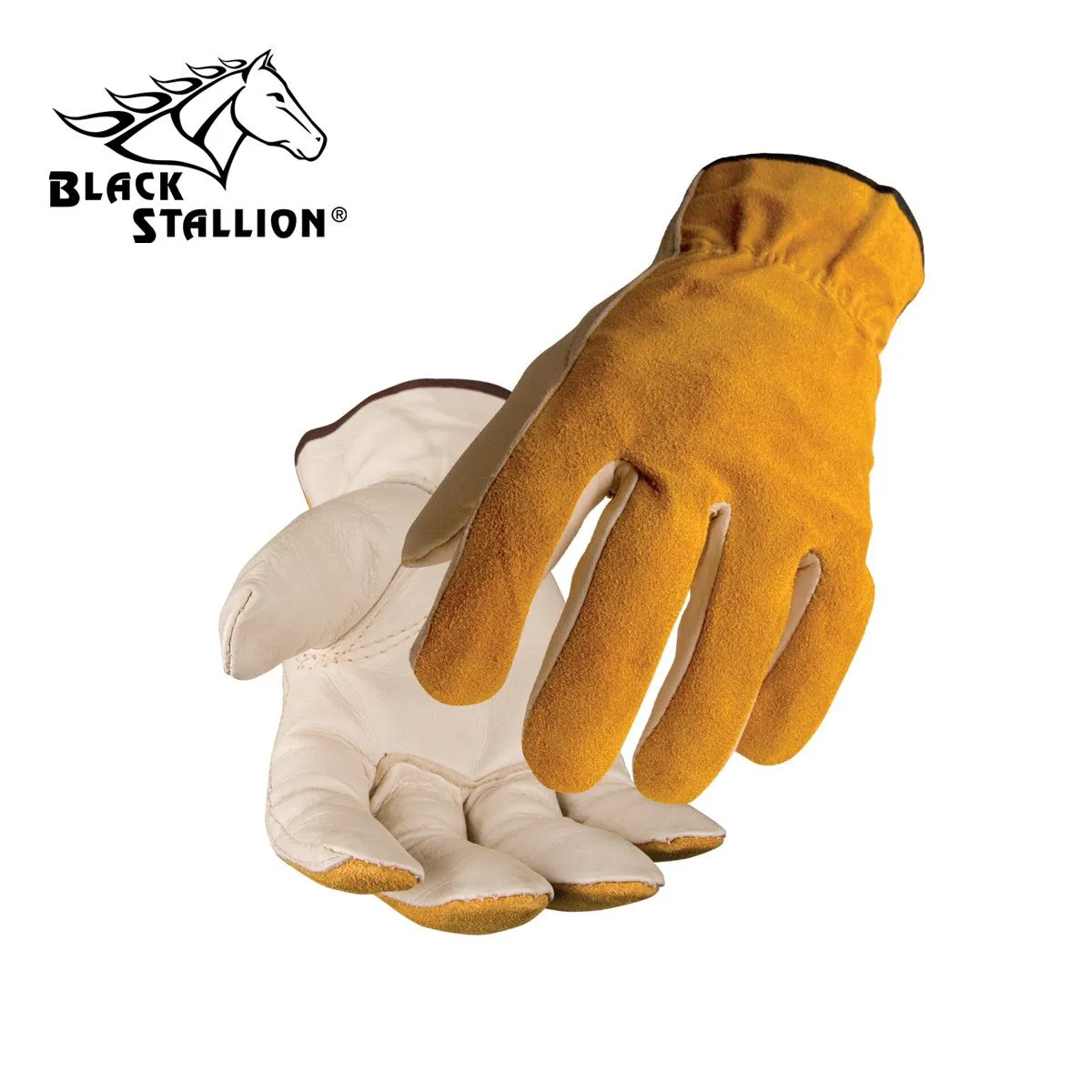 Revco 97 Elastic Wrist Grain Cowhide Palm Driver's Glove (1 Pair)