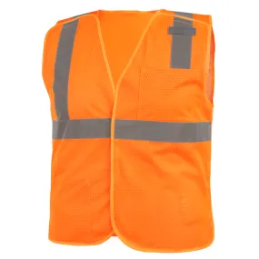 Revco VS2025-OR Orange ANSI Class 2 Break-Away Polyester Hi-Vis Safety Vest (1 Vest)