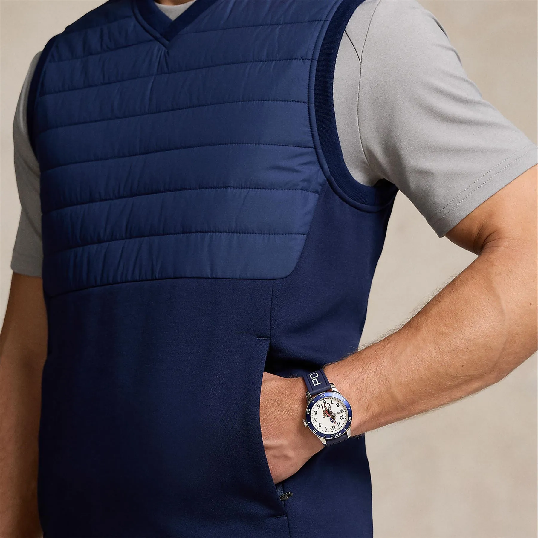 RLX Heavy Tech Wool Classic Fit Gilet Refined Navy - AW24