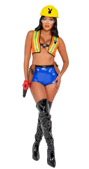 Roma 4PC Playboy Construction Cutie Costume