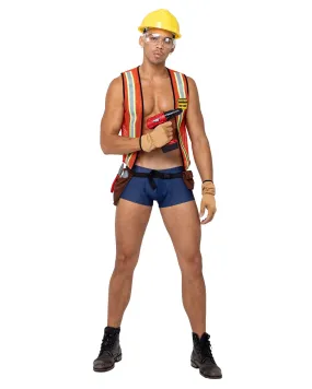 Roma 5PC Mens Construction Hard-Worker Costume