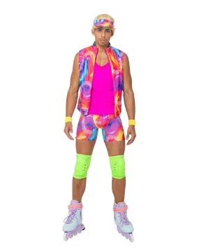 Roma 6PC Mens Retro Rollerblade Stud Costume