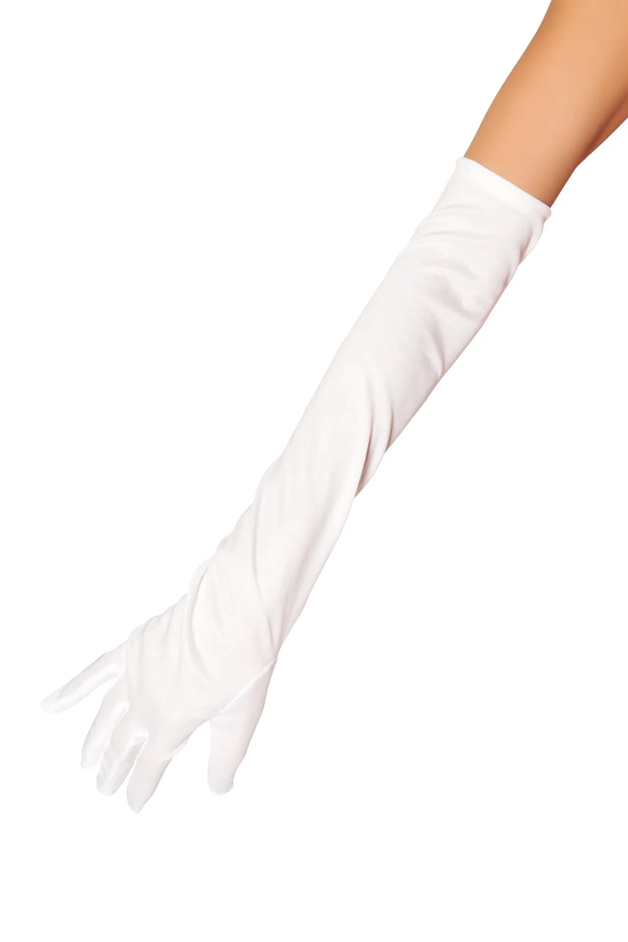 Roma Stretch Satin Gloves  - Costume Accessory