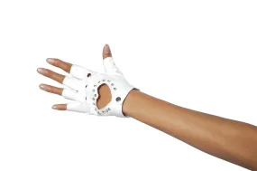 Roma White Pair of Gloves - Costume Accessory