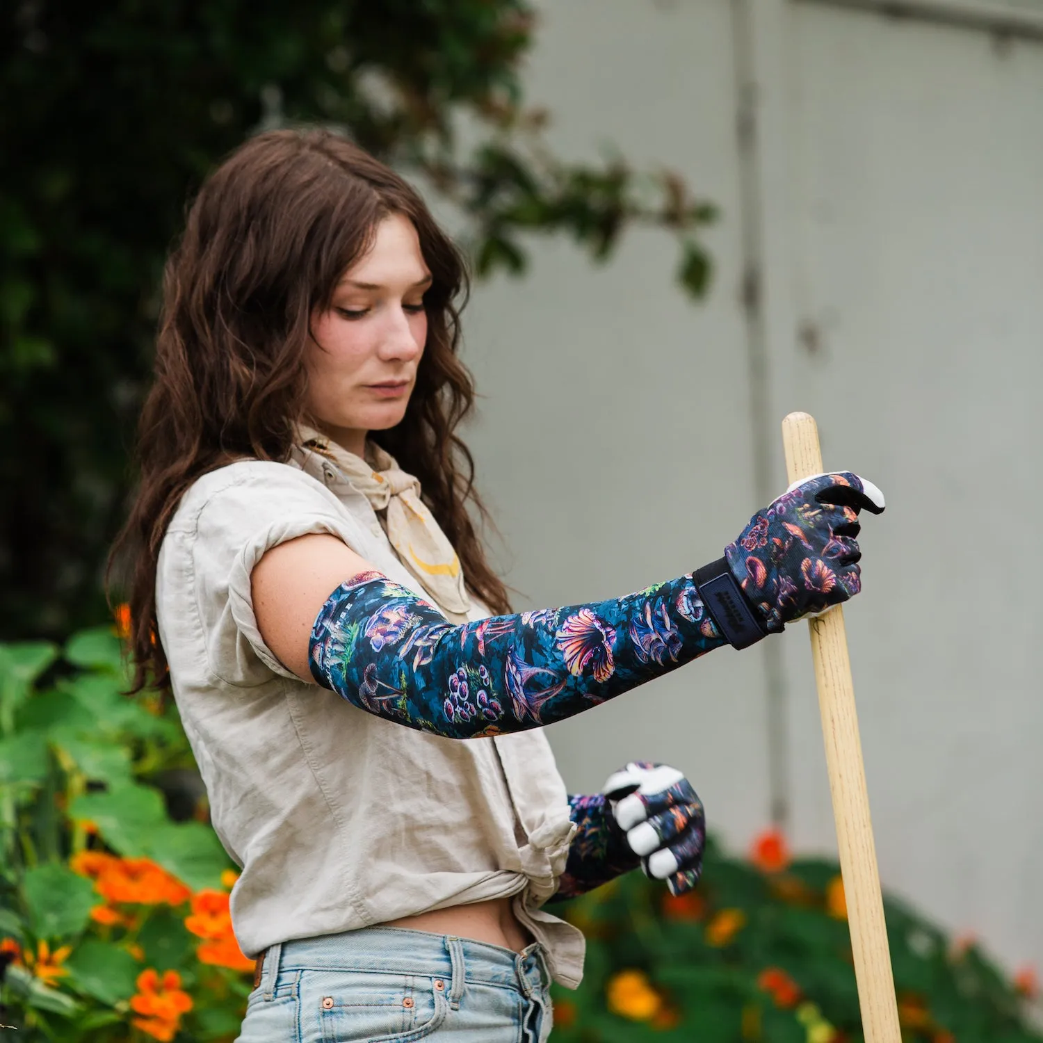 Rugged Guard Leather Gloves - Fungi