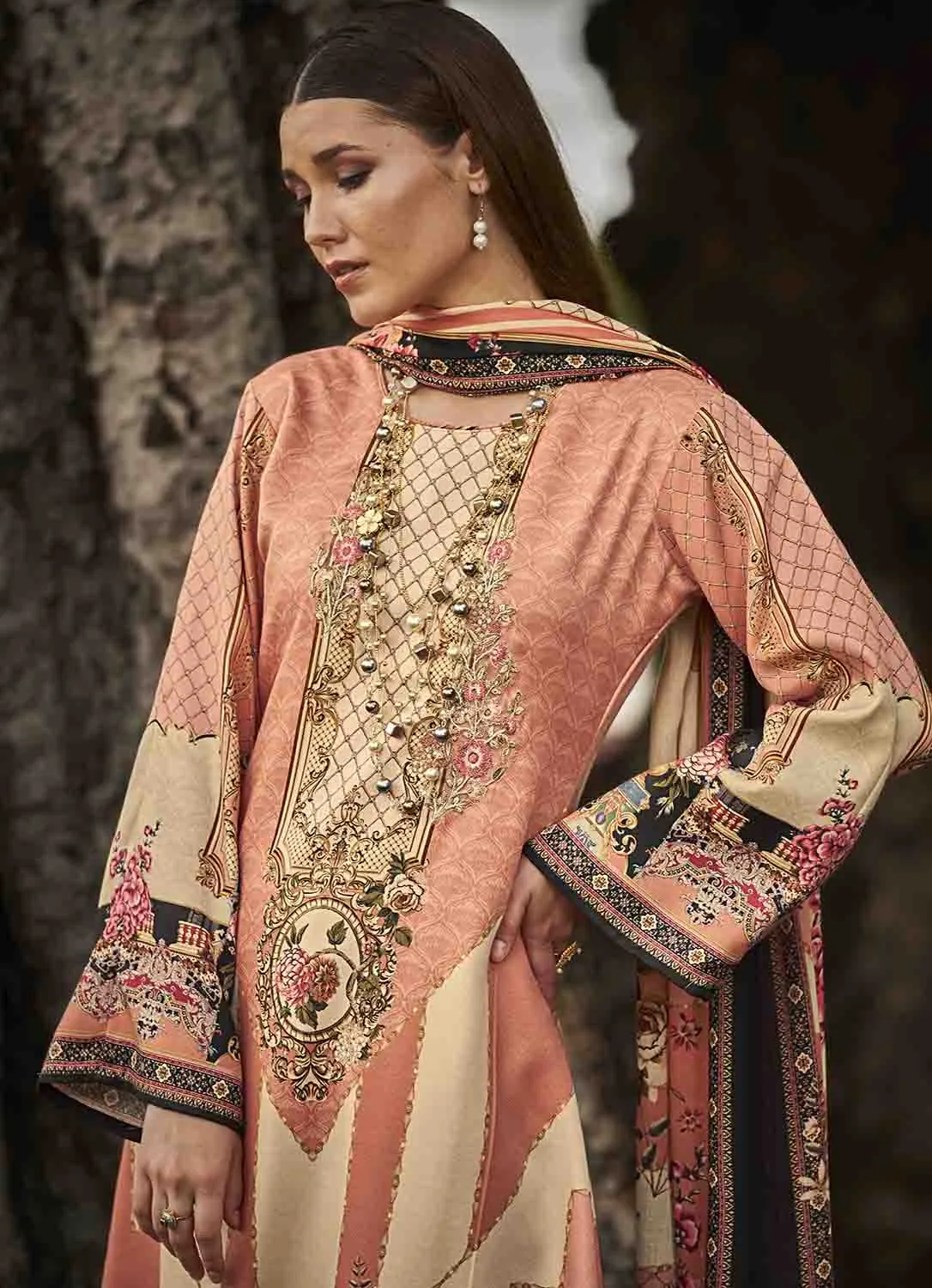 Sadhana Unstitched Pashmina Winter Suit Materials for Ladies