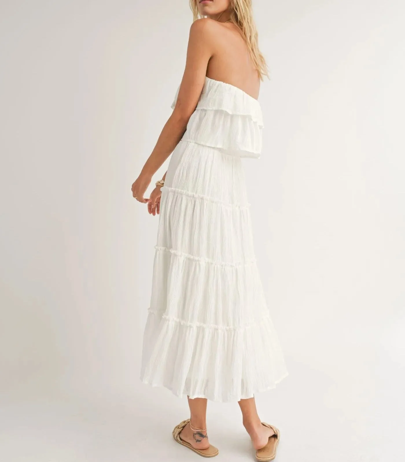 Sadie & Sage Main Squeeze Tube Ruffle Tier Dress