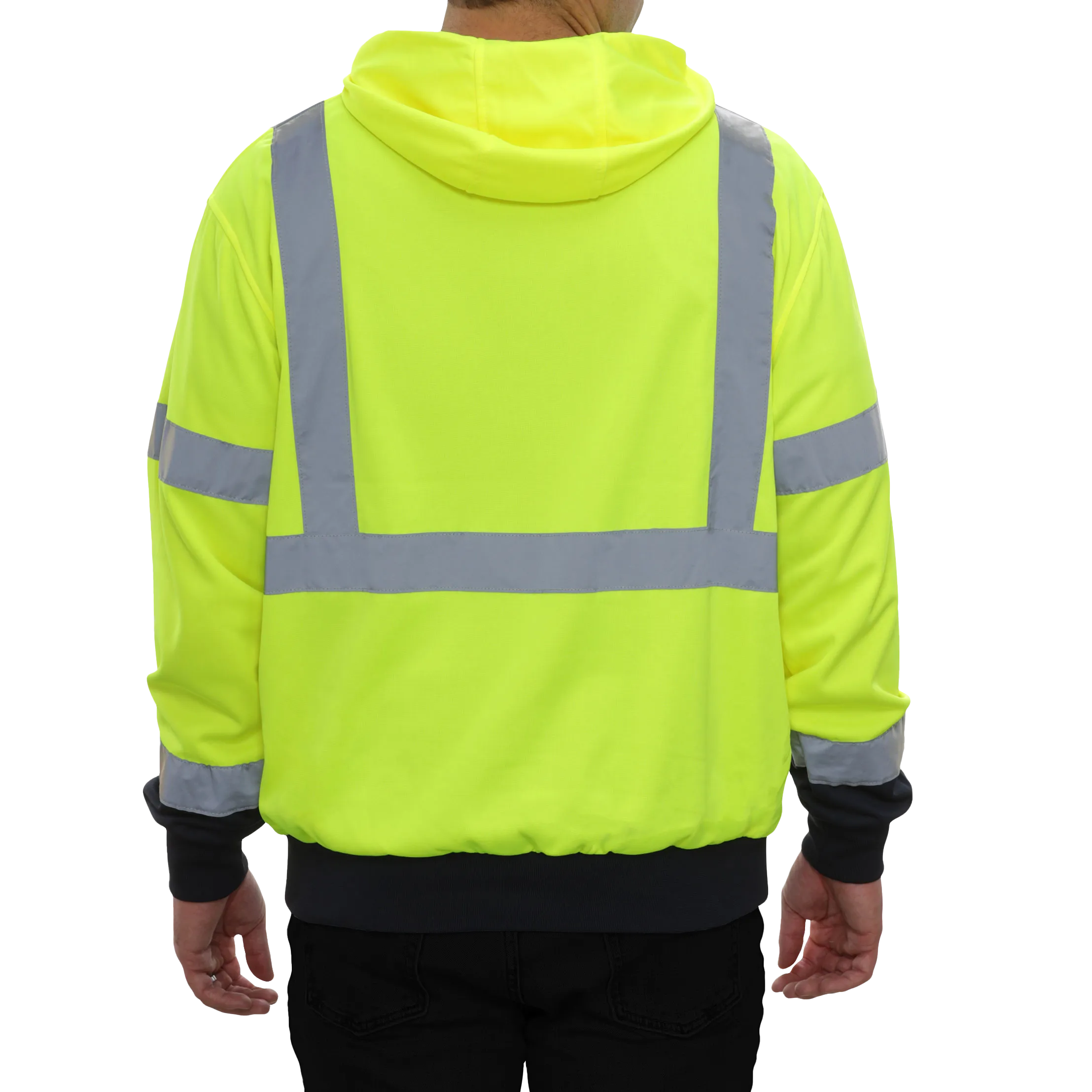 Safety Hoodie Hi Vis 2-Tone Pullover 7 oz Lime & Navy