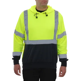 Safety Hoodie Hi Vis 2-Tone Pullover 7 oz Lime & Navy