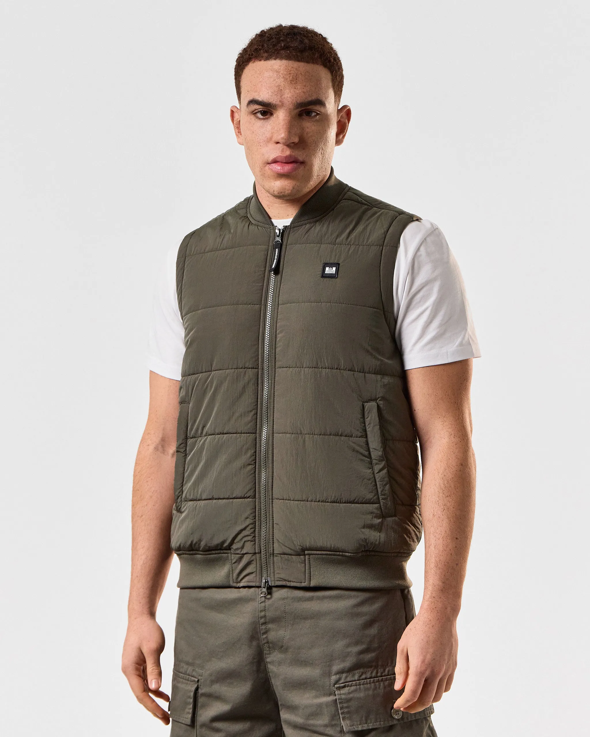 Saharun Quilted Gilet Castle Green