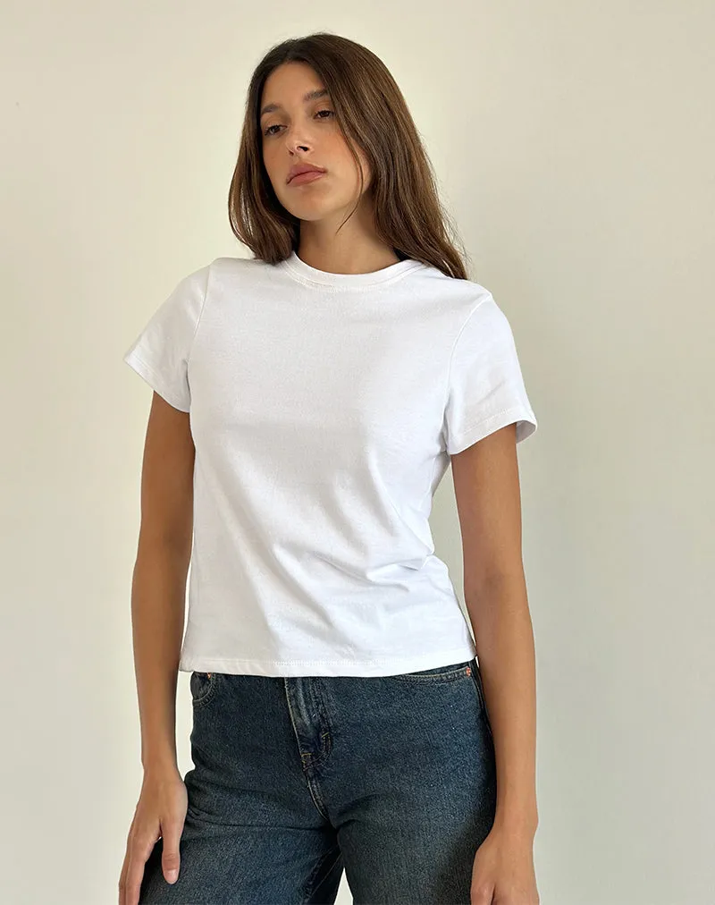 Sakha Boxy Top in Plain White