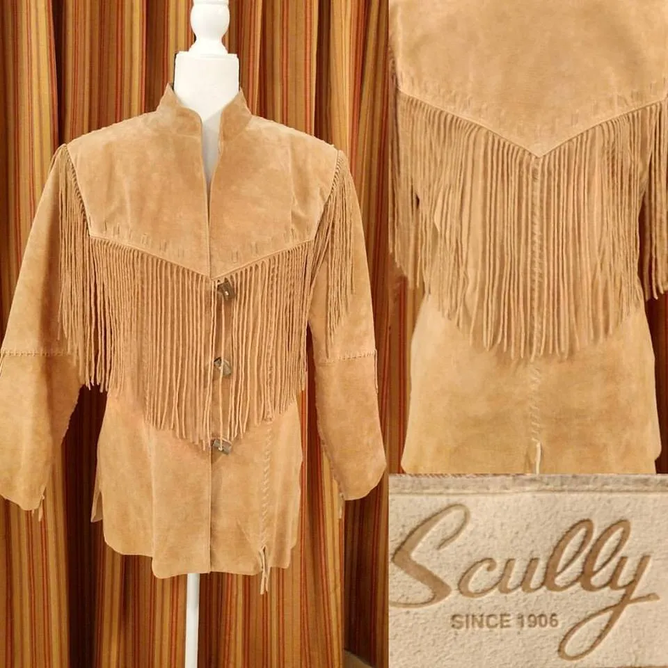 Scully Boar Leather Suede Fringe Jacket