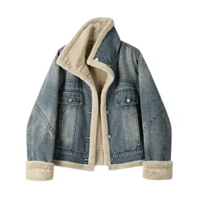 Shearling-Lined Denim Jacket