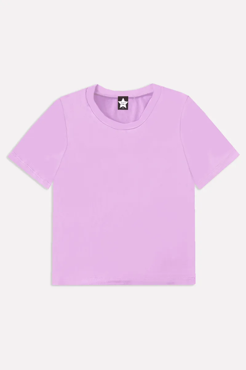 Simply Soft Short Sleeve Fitted Tee - Lilac Bloom