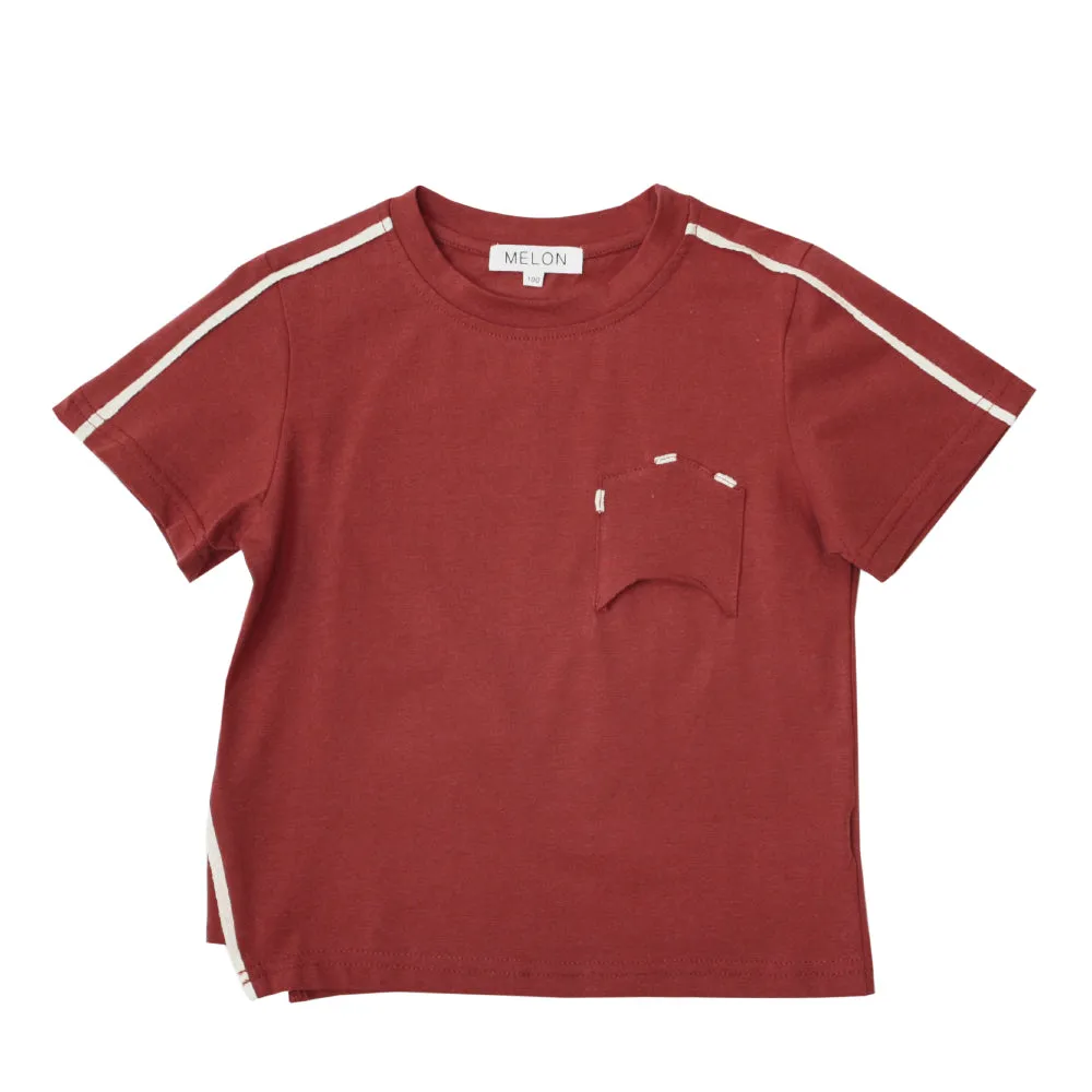 Soft Cotton Top, Garnet Red