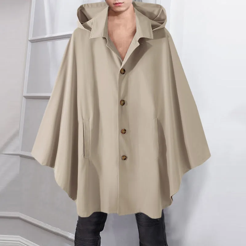 Solid Color Unique Single-Breasted Coat