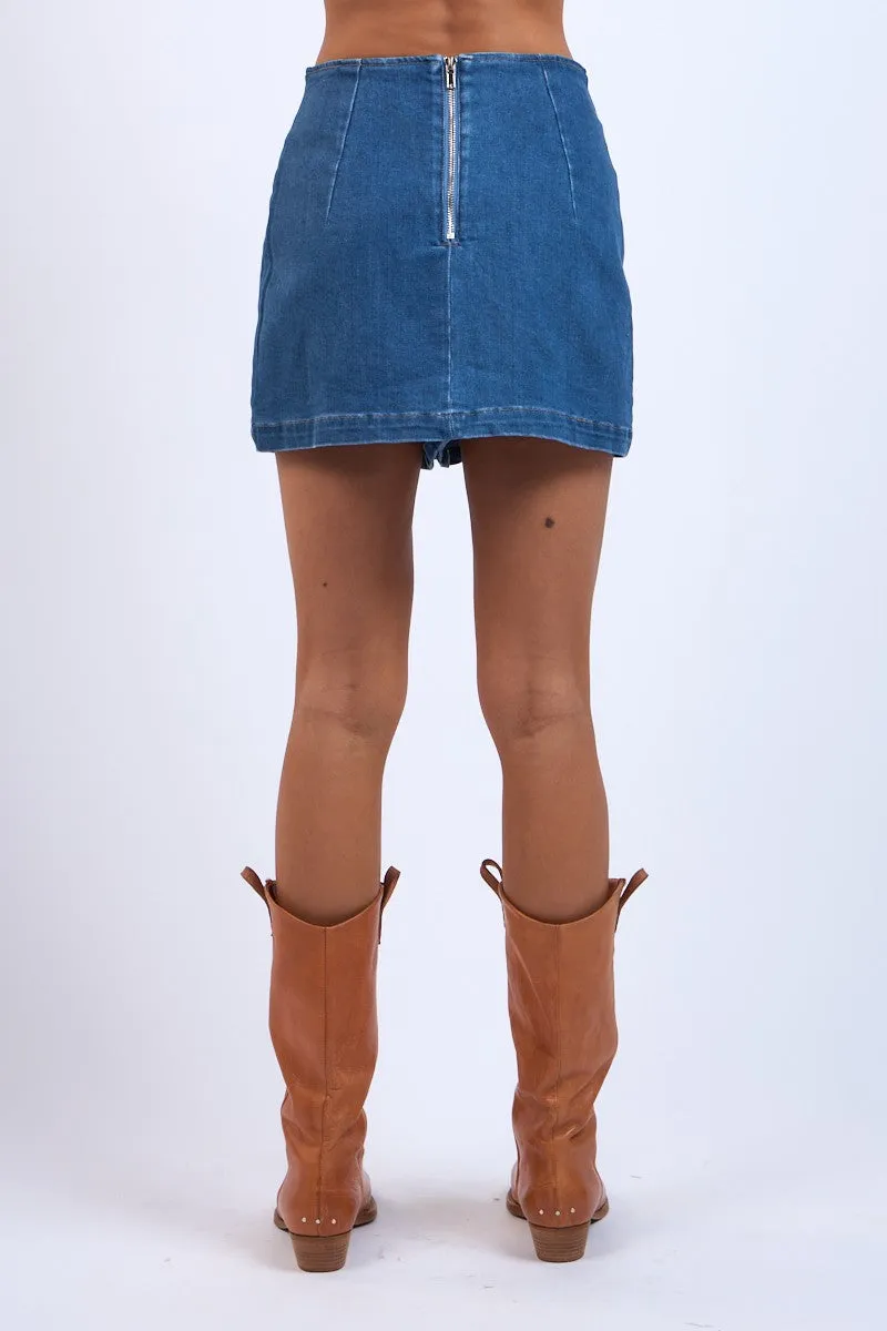 Stellar Denim Skort