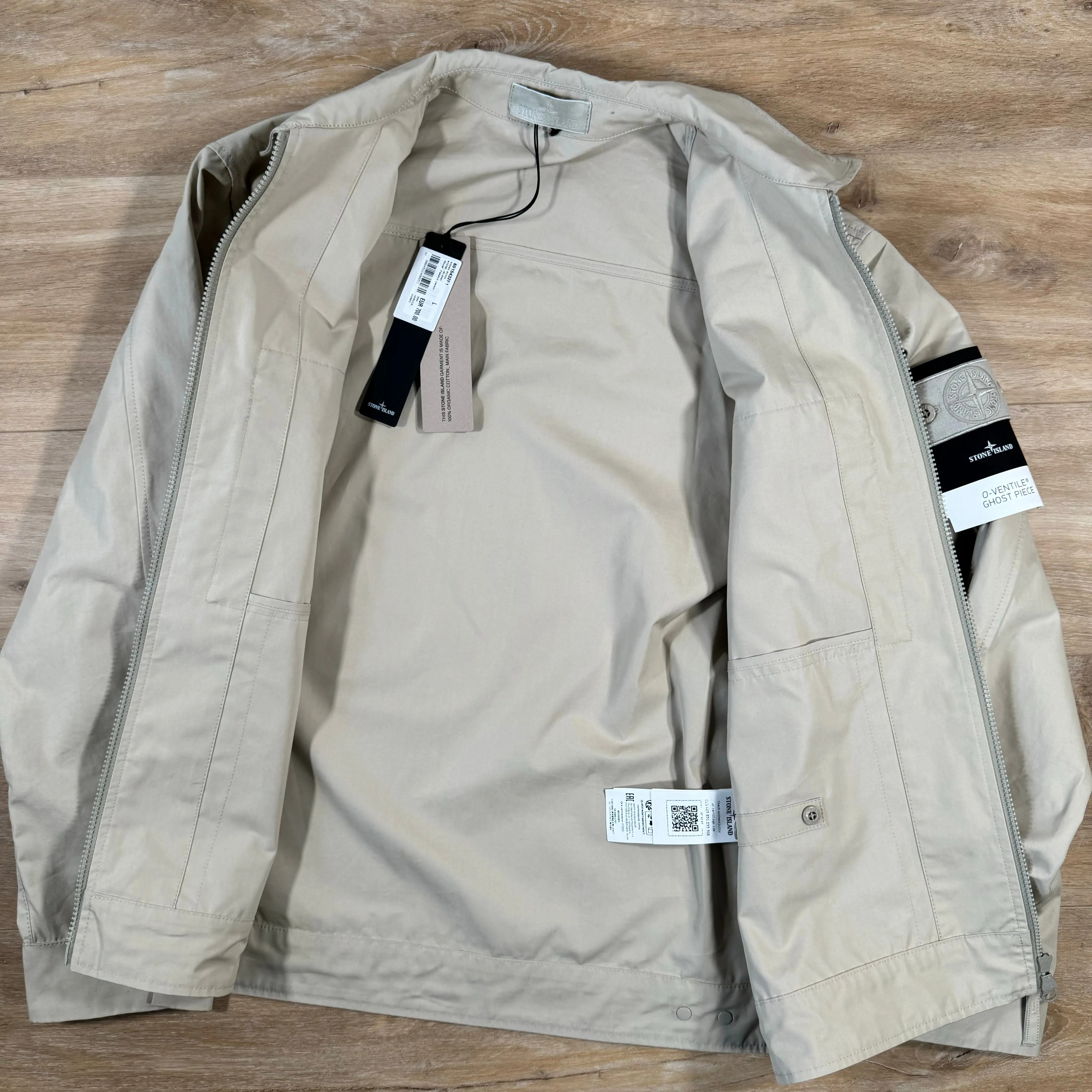 Stone Island Weatherproof Canvas Ghost Overshirt in Beige