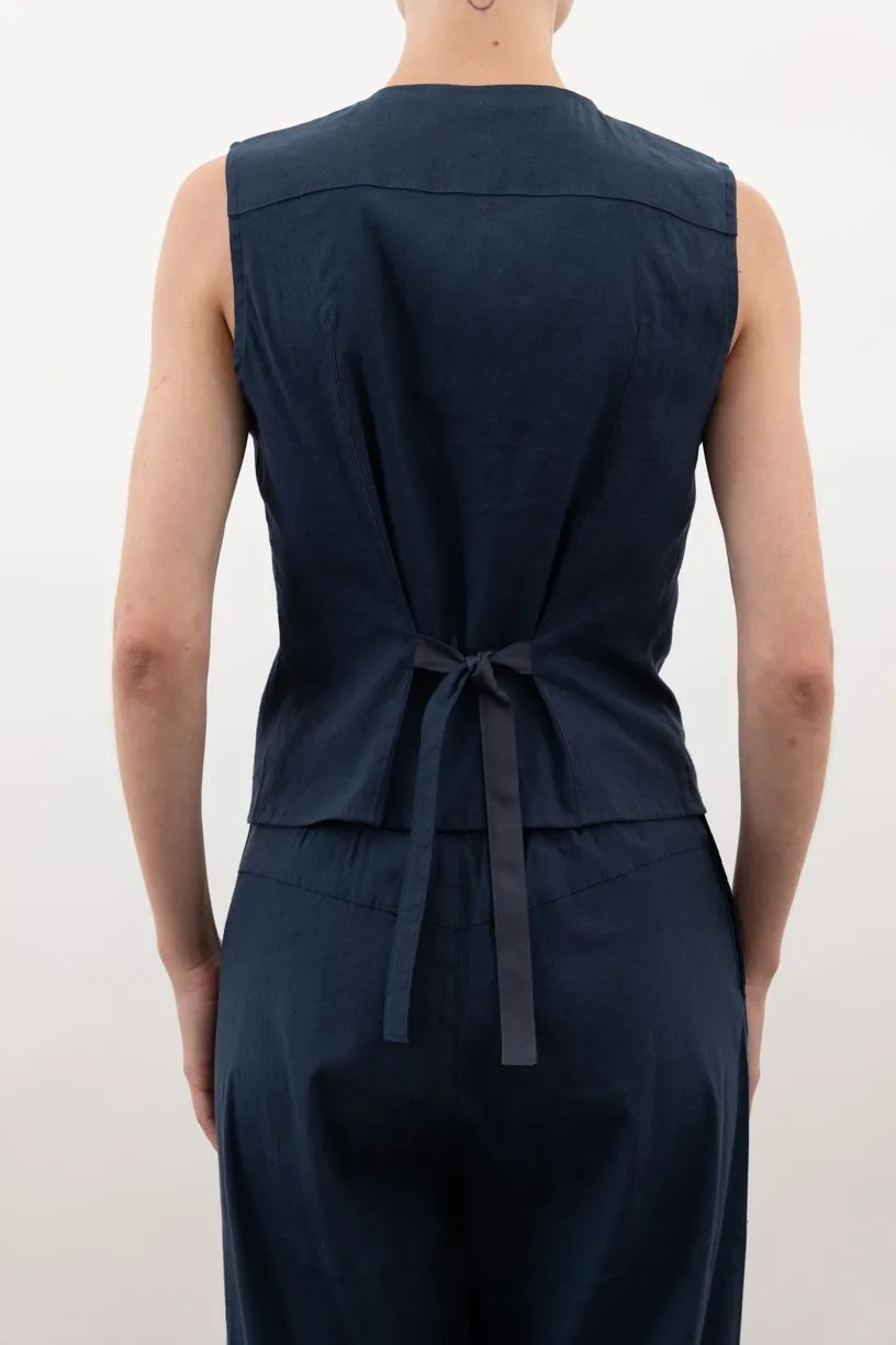 Stretch Linen Vest - WILLOH