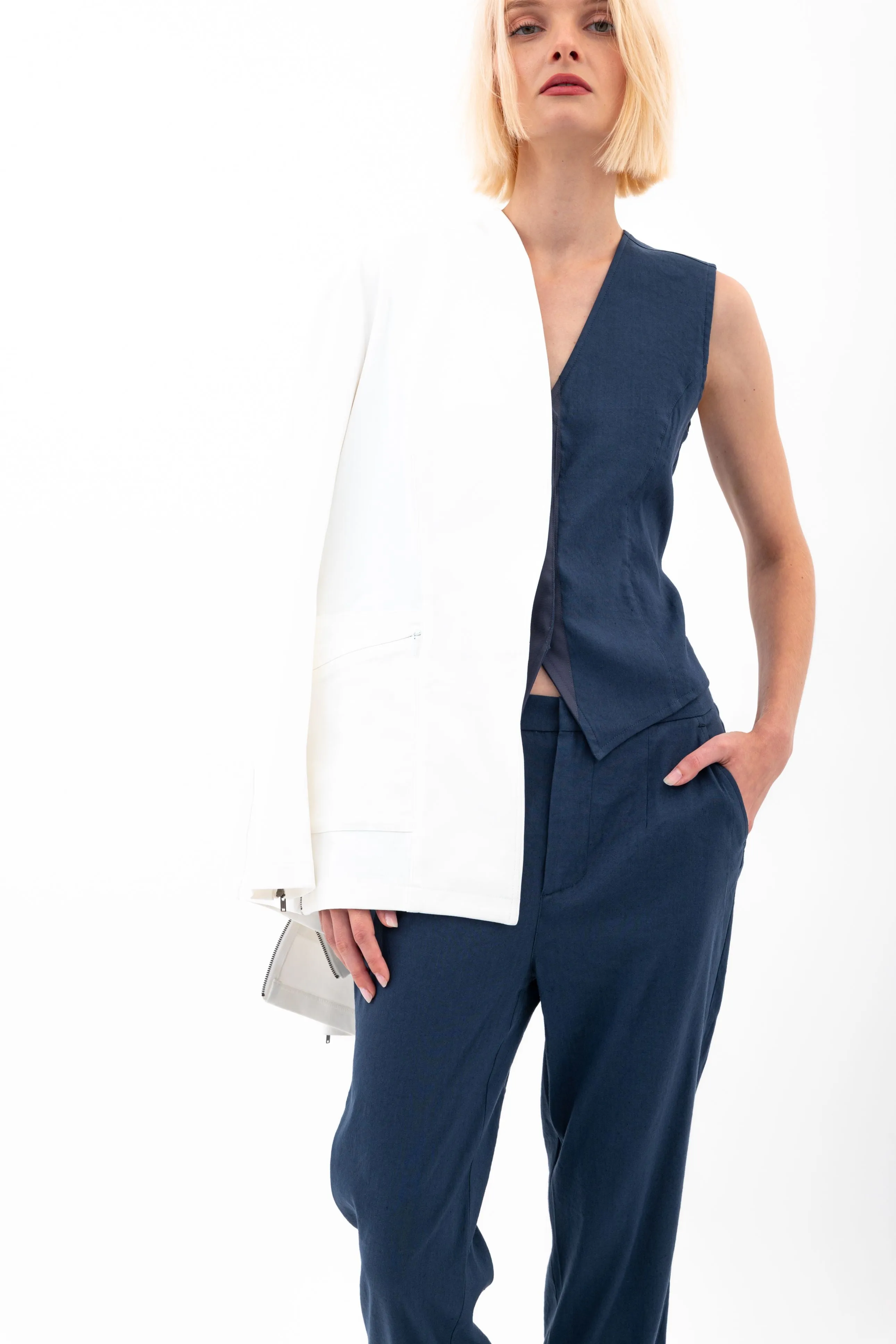 Stretch Linen Vest - WILLOH