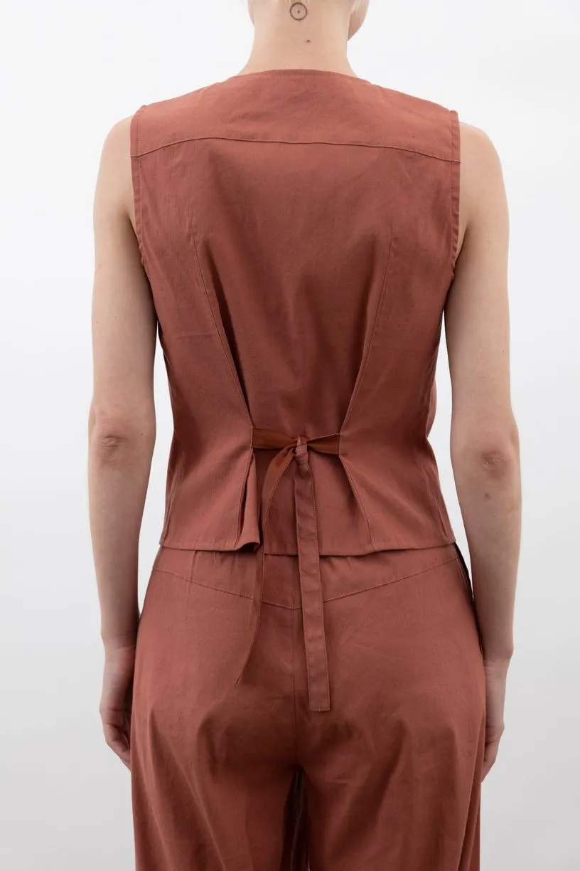 Stretch Linen Vest - WILLOH