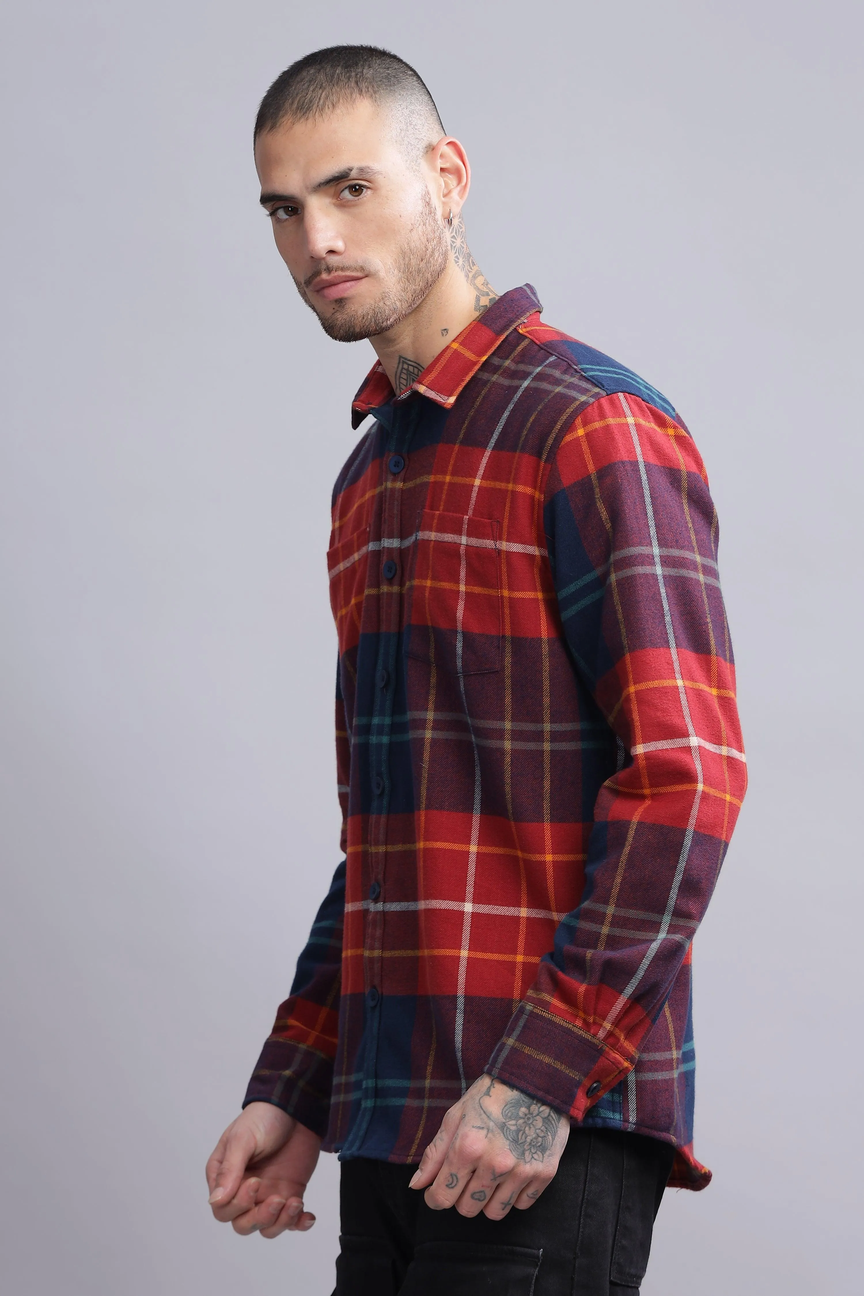 Tartan Tale Mens Full Sleeve Over Shirt