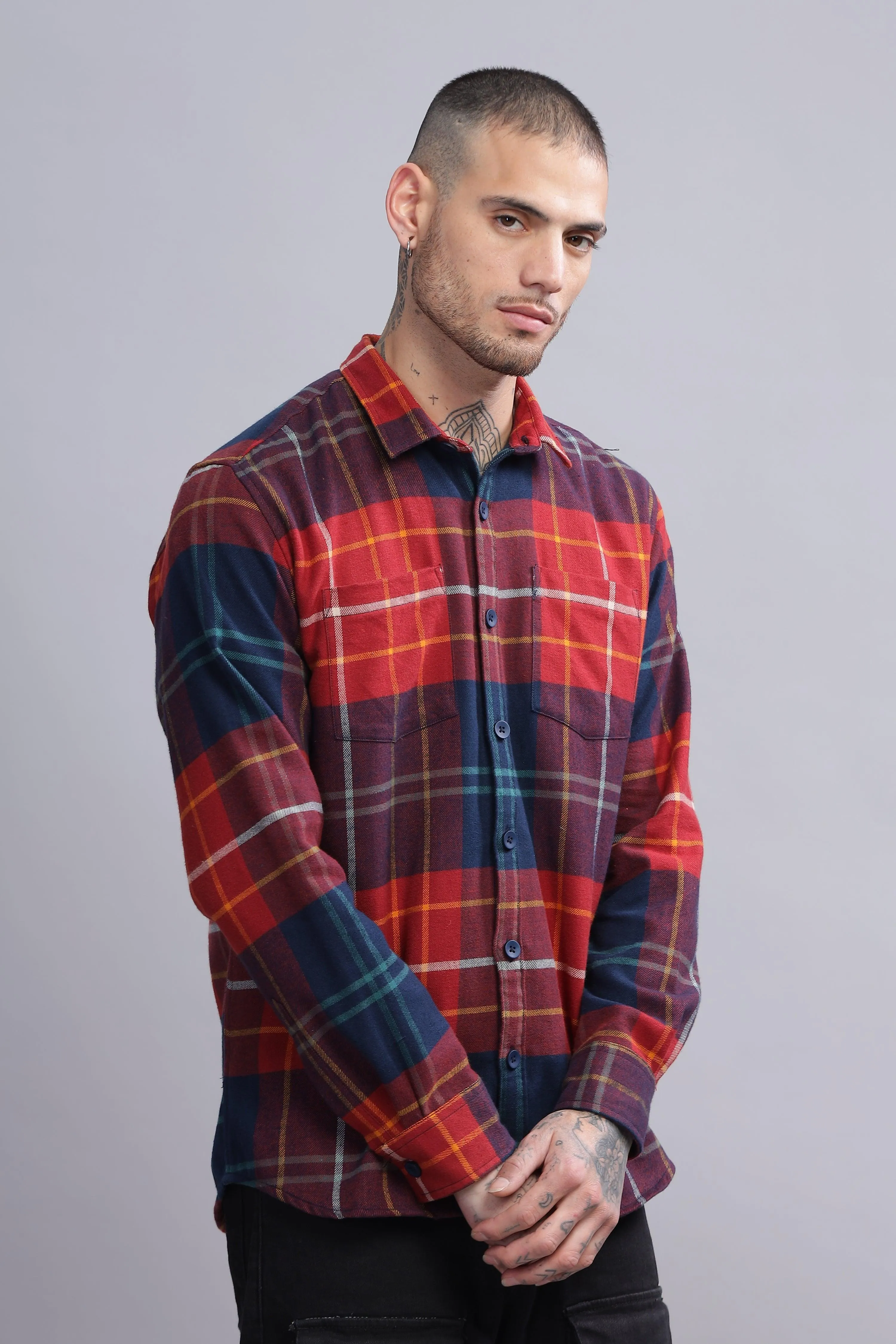 Tartan Tale Mens Full Sleeve Over Shirt