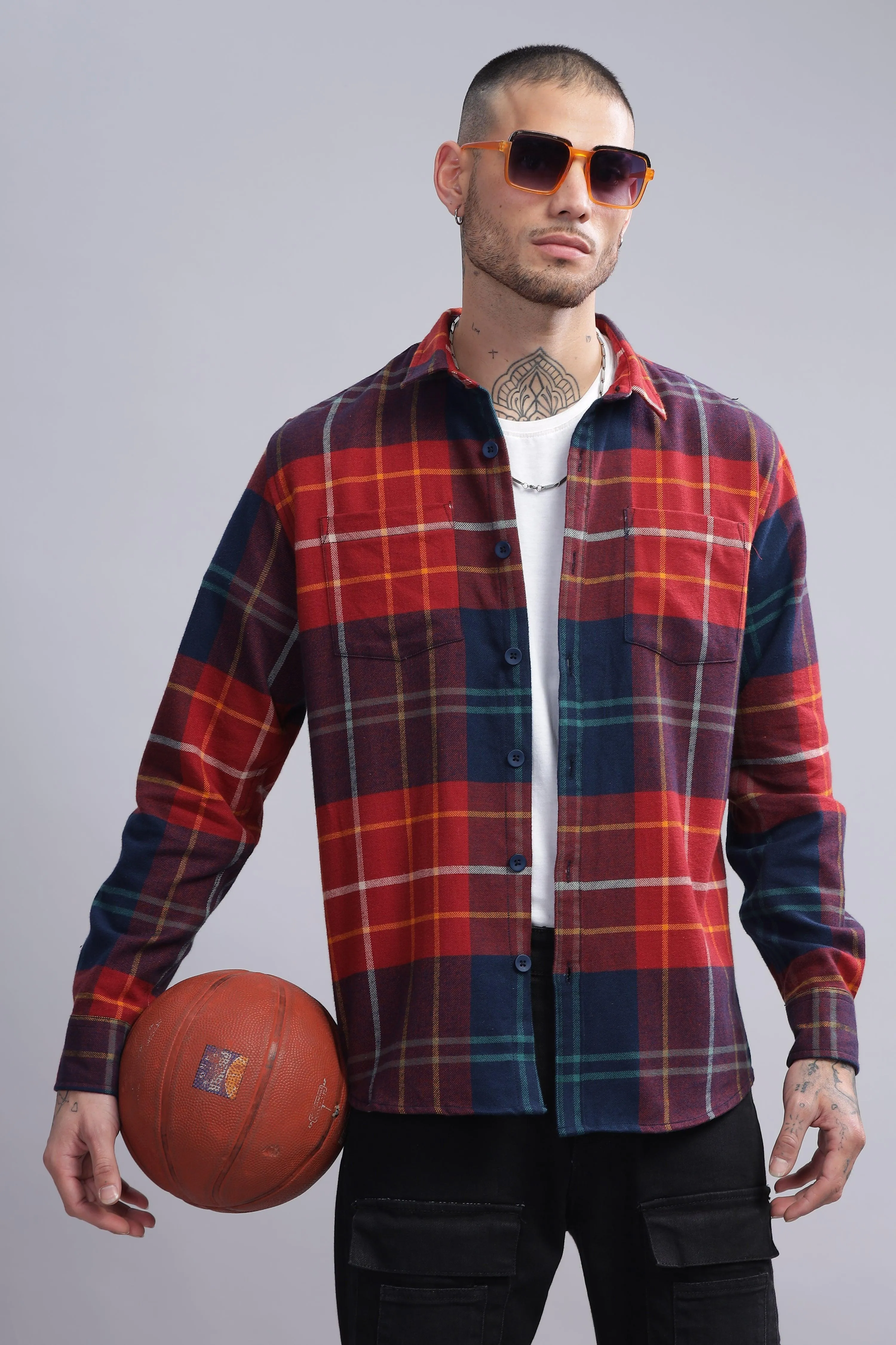 Tartan Tale Mens Full Sleeve Over Shirt