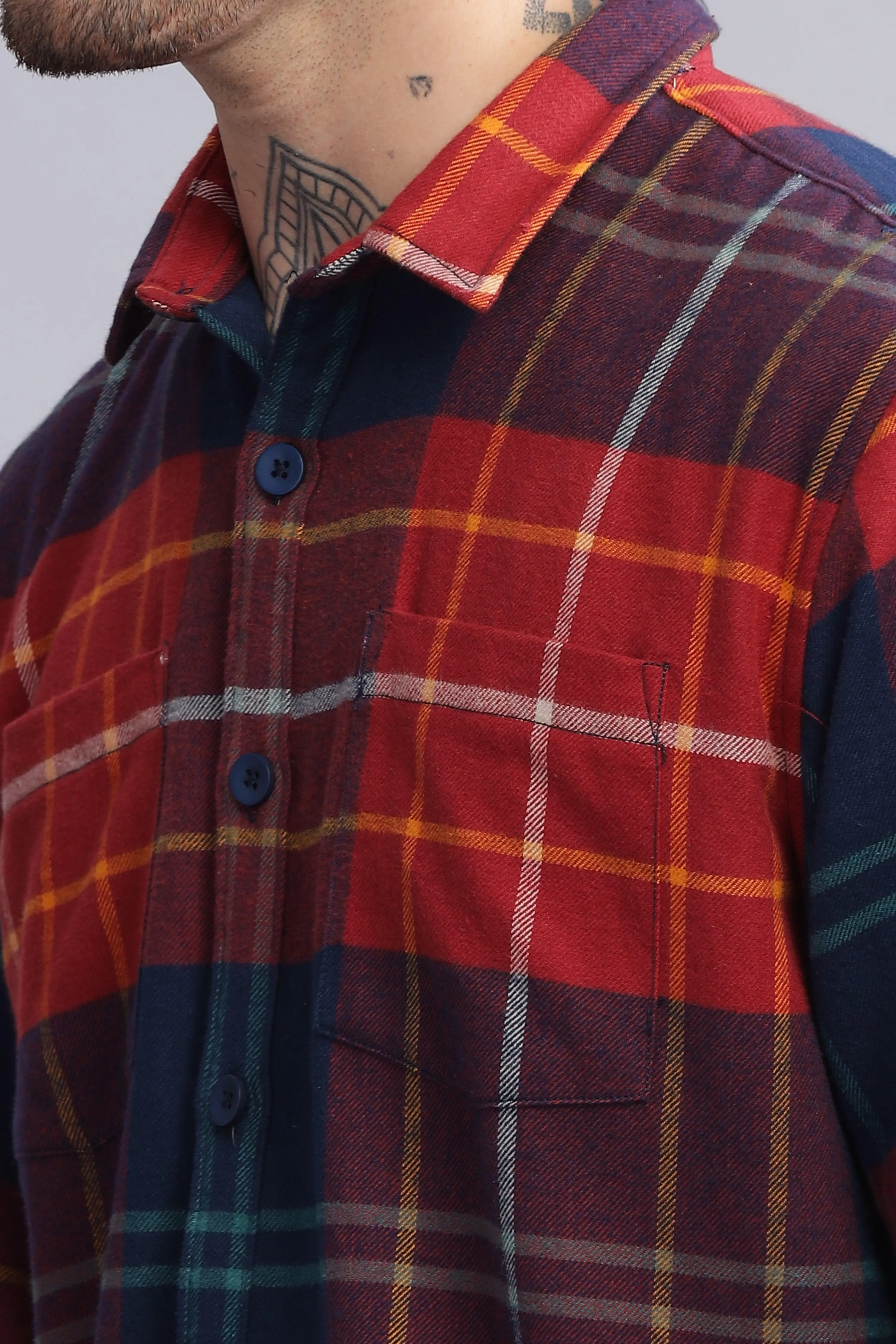 Tartan Tale Mens Full Sleeve Over Shirt