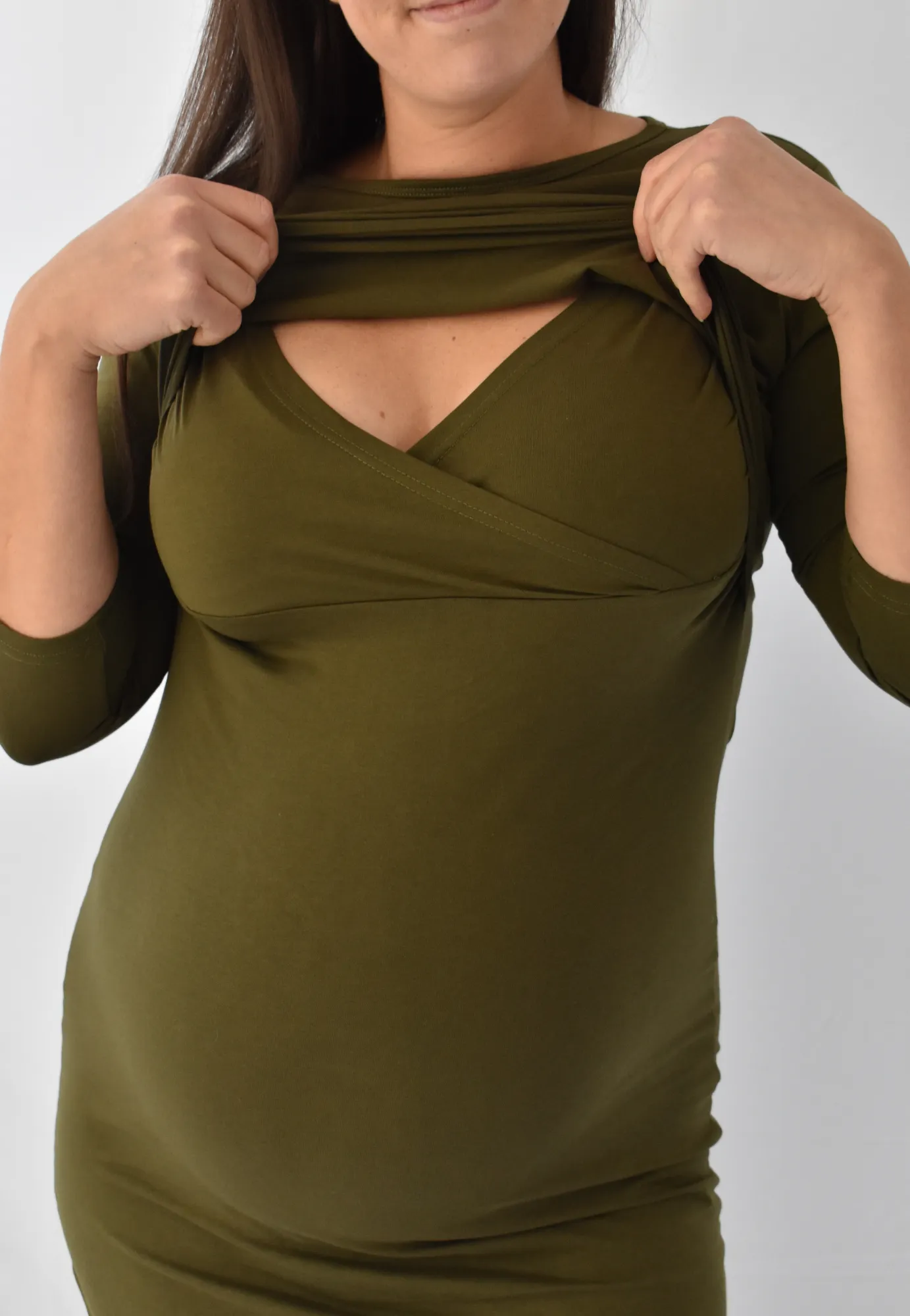 Taryn 3/4 Sleeve Maternity & Nursing Dress