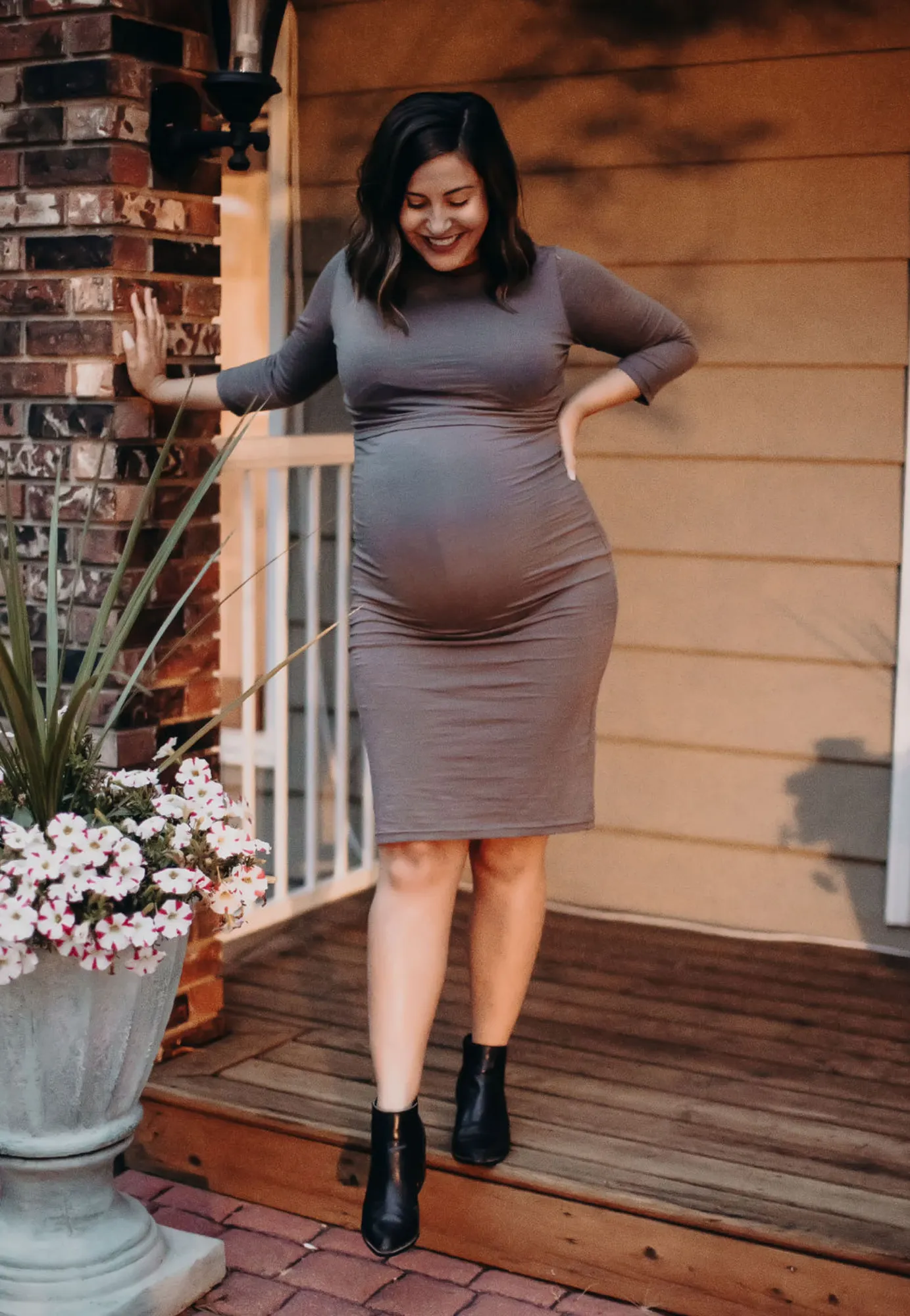 Taryn 3/4 Sleeve Maternity & Nursing Dress