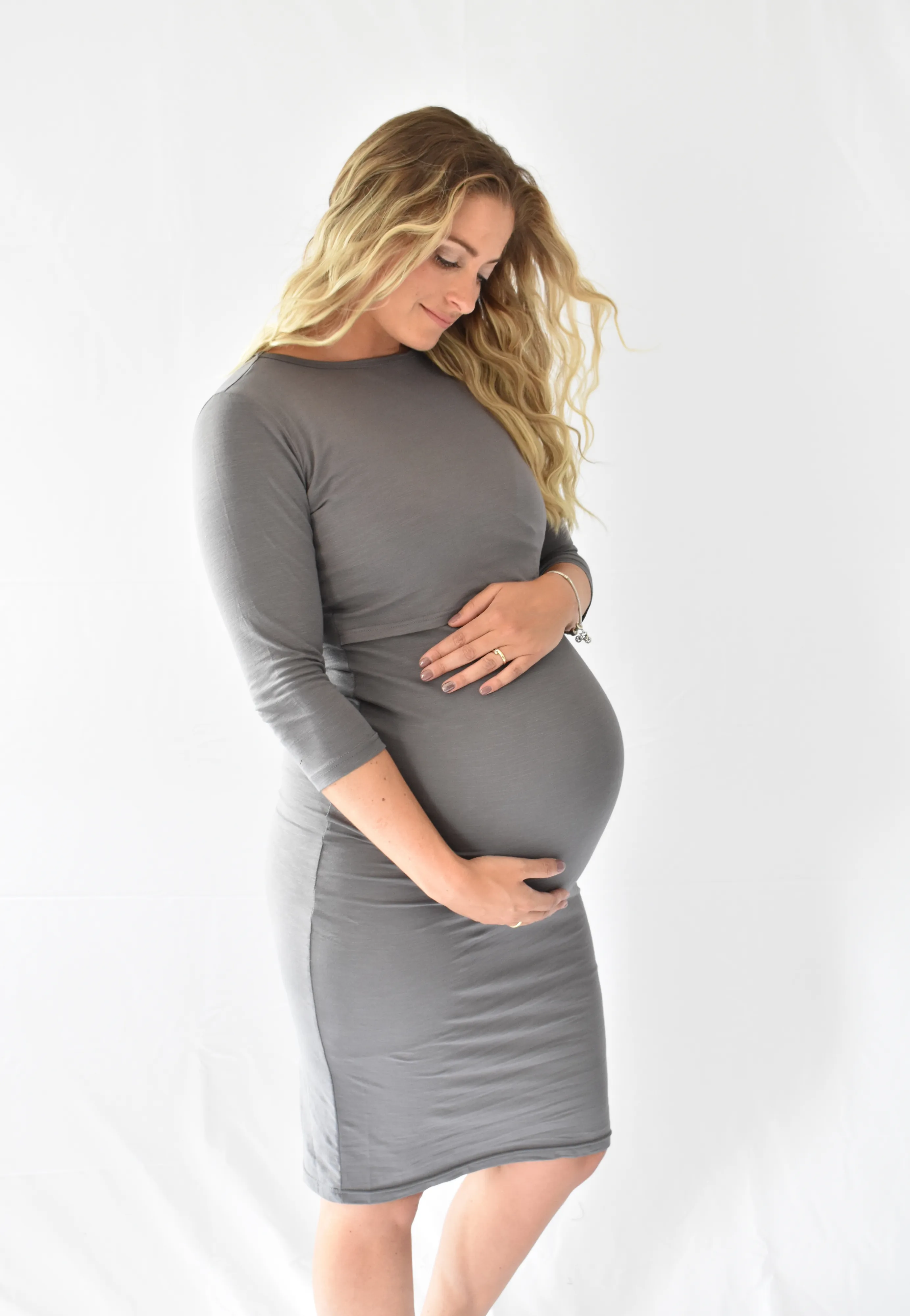 Taryn 3/4 Sleeve Maternity & Nursing Dress