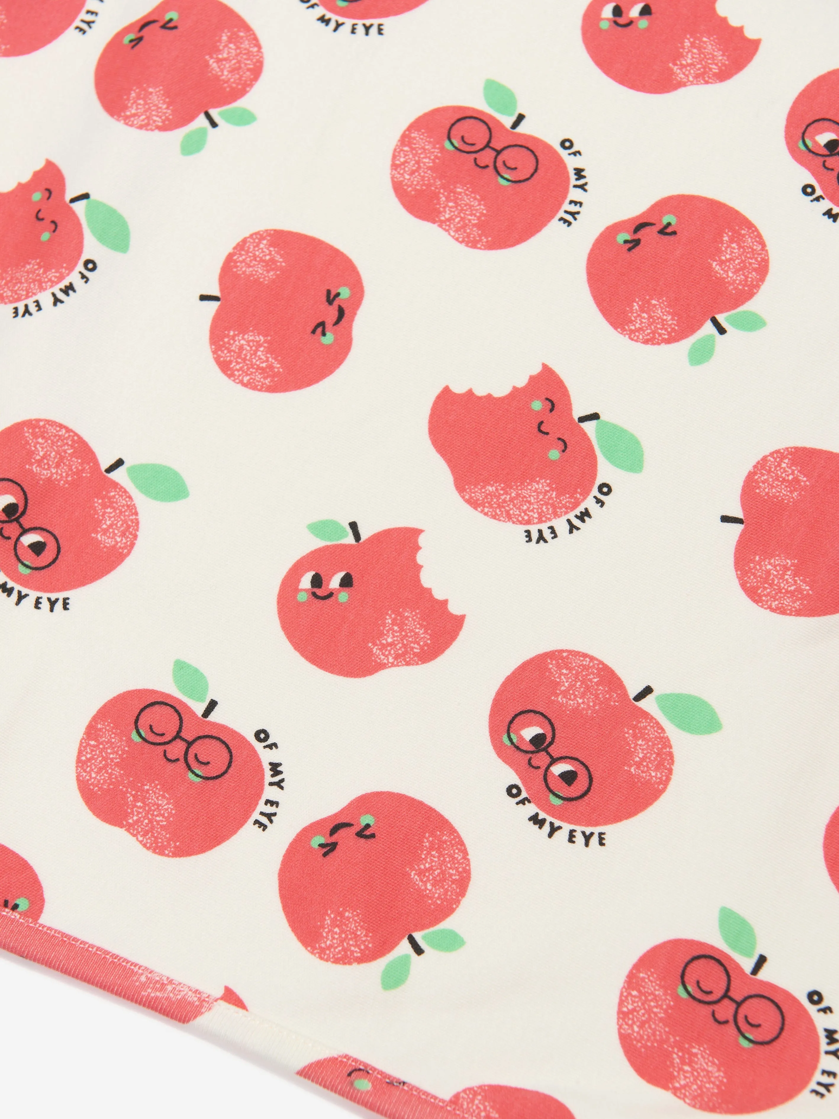 The Bonnie Mob Baby Apples Hooded Blanket in Red