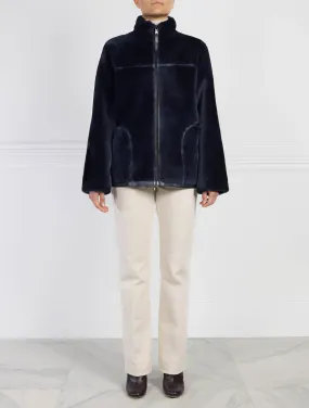 The Kacey Merino Shearling Zip Jacket