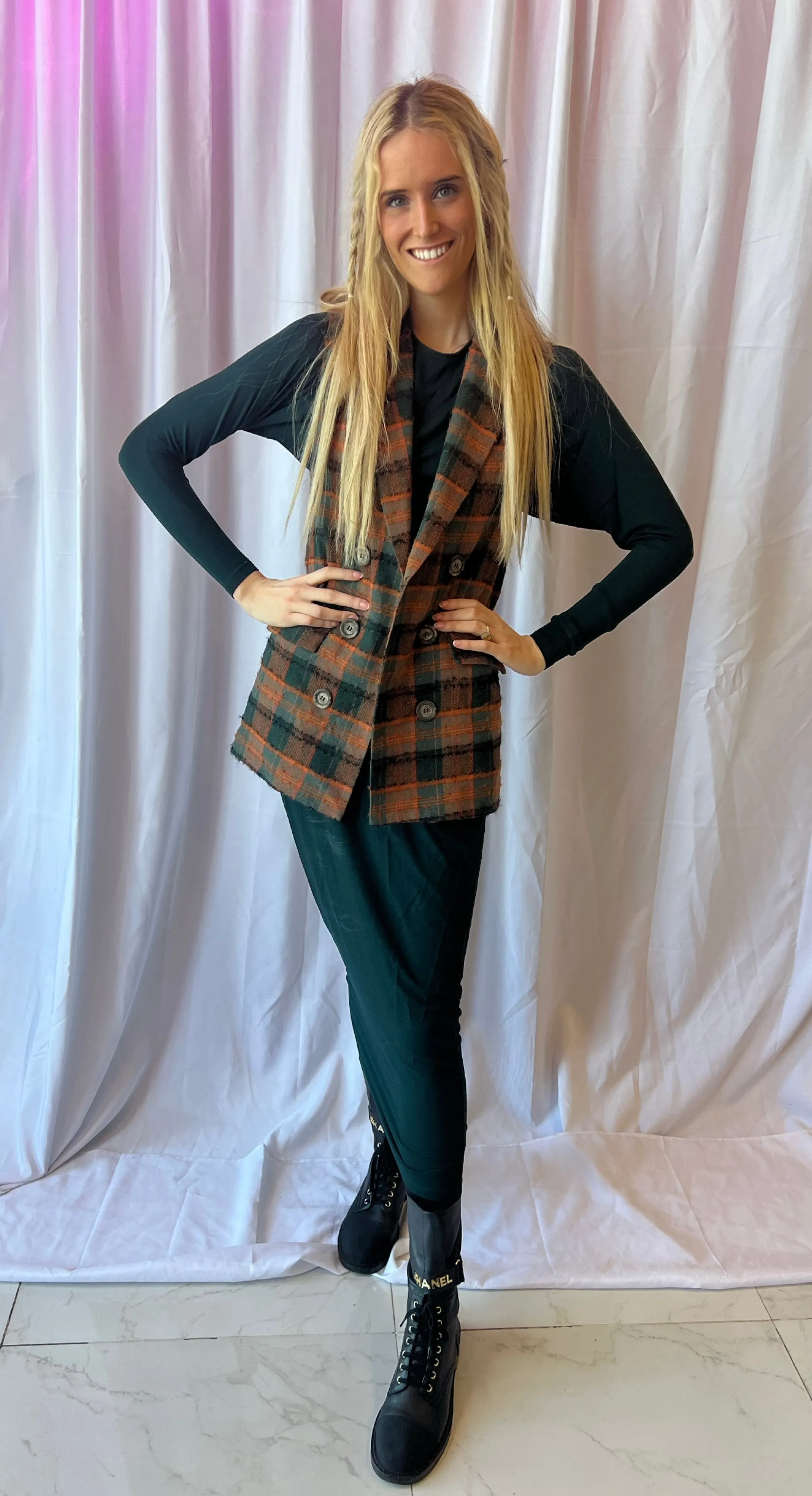 Third By Cee Plaid Blazer