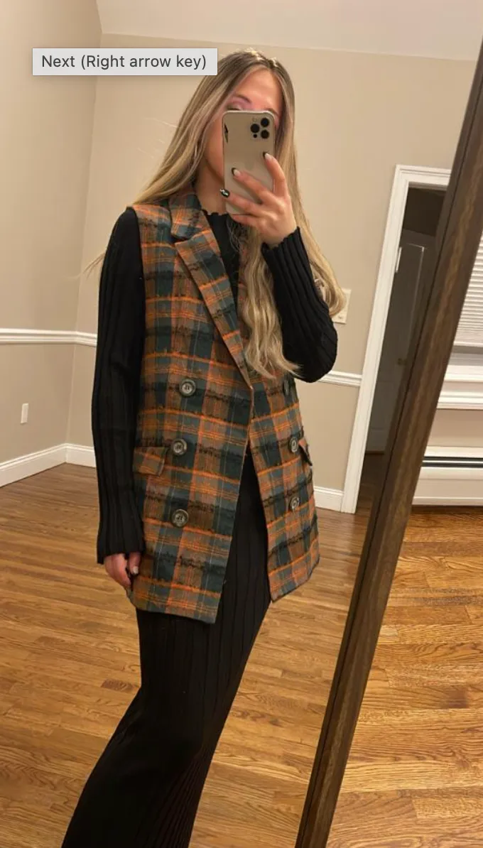 Third By Cee Plaid Blazer