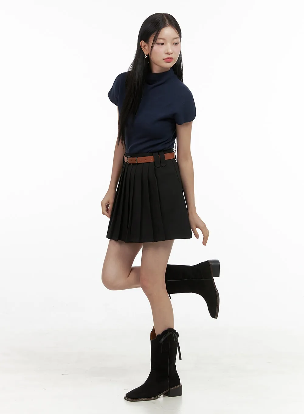 Timeless Flared Pleated Mini OS411