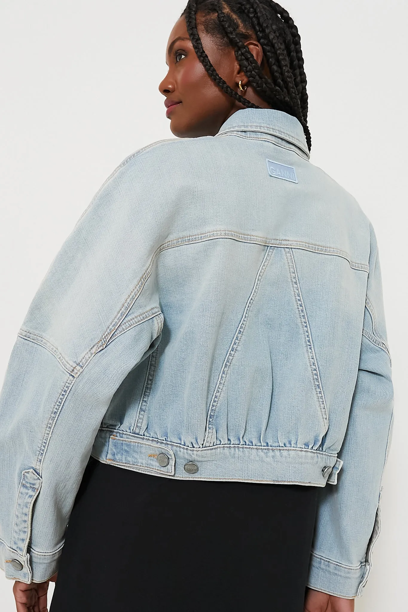 Tint Blue Denim Bomber Jacket